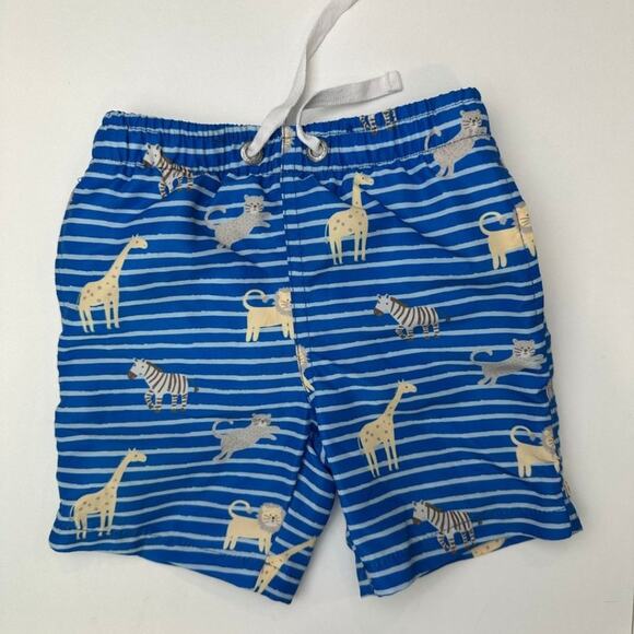 Mon Caramel Baby Boys' Swimsuit Trunk and Rashguard Blue & White 6-12M - Picture 7 of 9